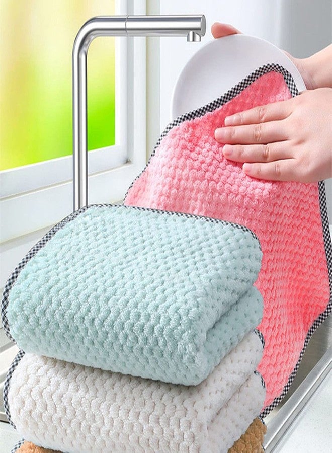 Mockery Kitchen Washcloths Super Absorbent Cleaning Cloth Dishwashing Hangable Rag Soft Towel, Multi-Purpose Cleaning Cloths, Wash Cloth for Home, Car, Window, Odor Stain Grease Free (Pink, Pack of 2) - Image 5